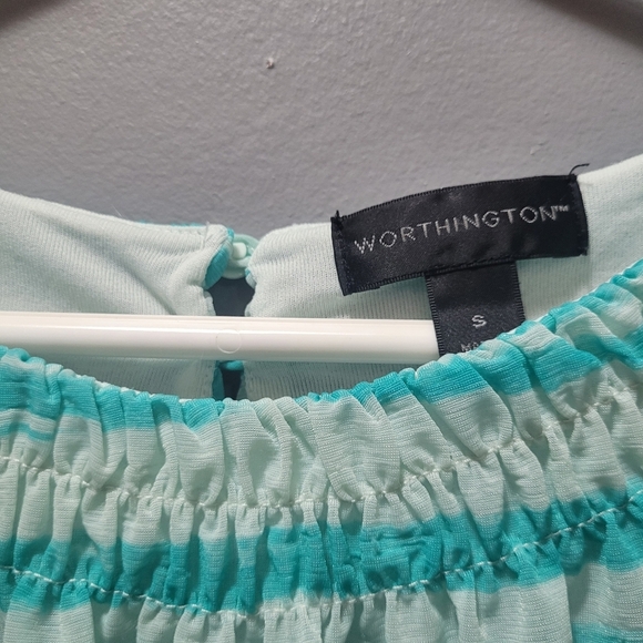 Worthington Multi Colored Sleeveless Top S - Picture 4 of 7